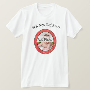 T-shirt Meilleur nouveau père Père Famille Photo Cadres de