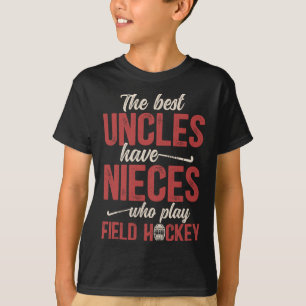 T-shirt Meilleur oncle de hockey sur gazon d'un joueur de