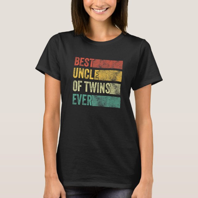 T-shirt Meilleur Oncle Des Jumeaux Grossesse Faire-part Dr (Devant)