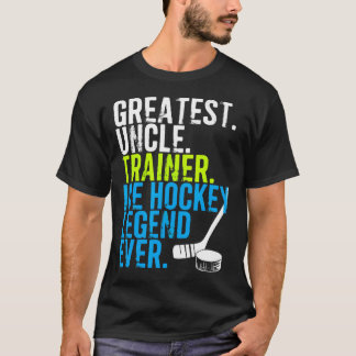 T-shirt Meilleur Oncle d'Hockey Entraîneur Famille Sports