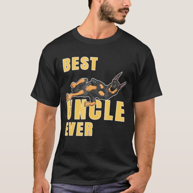 T-shirt Meilleur Oncle Doberman (Devant)