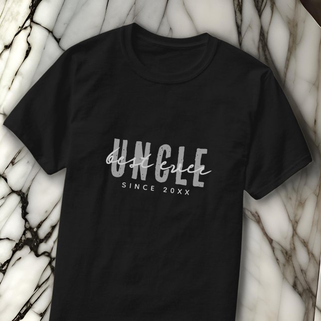 T-shirt Meilleur Oncle jamais moderne Élégante Fête des pè (Créateur téléchargé)
