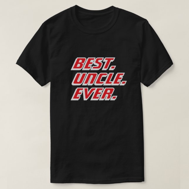 T-shirt Meilleur Oncle Jamais Vu Course Moderne (Design devant)