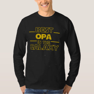 T-shirt Meilleur Opa dans le grand-père Galaxy en Flamand