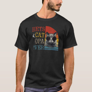 T-shirt Meilleur Opa de chat vintage pour hommes Opa de
