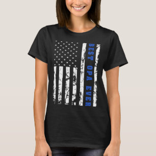 T-shirt Meilleur Opa jamais Vintage drapeau américain Gran