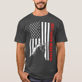 T-shirt Meilleur Ours Gampa Jamais Etats-Unis Drapeau amér