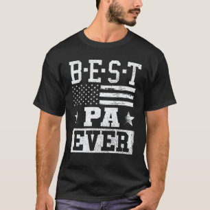 T-shirt Meilleur Pa Ever Us Drapeau Grand-père Fête des pè