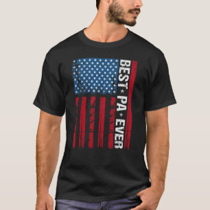 T-shirt Meilleur Pa Ever Us Drapeau Grand-père Fête des pè