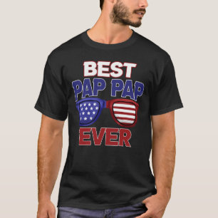 T-shirt Meilleur pap Ever Us Flag Grandpa Fathers Day