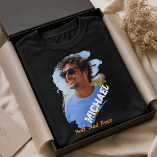 T-shirt Meilleur Papa Actuel Photo Personnalisée Fête des 