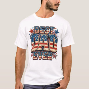 T-shirt Meilleur papa américain tendance design
