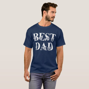 T-shirt Meilleur papa avec drapeaux Fête des pères texte b