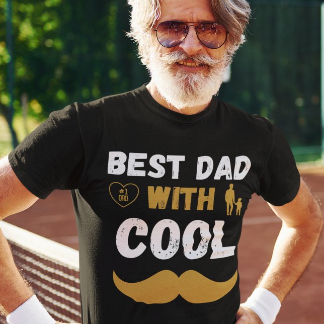 T-shirt Meilleur Papa Avec Moustache Cool (Créateur téléchargé)