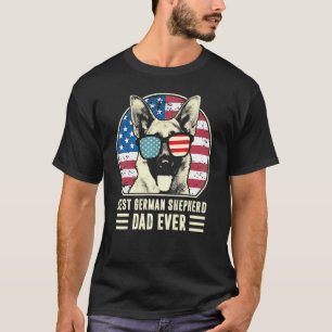 T-shirt Meilleur papa berger allemand drapeau américain Ev