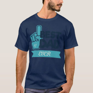 T-shirt meilleur papa bleu