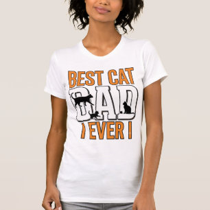 T-shirt Meilleur Papa Chat du Monde Design de Chemise Vint