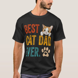 T-shirt Meilleur Papa Chat du Monde Fête des Pères Papa Ch