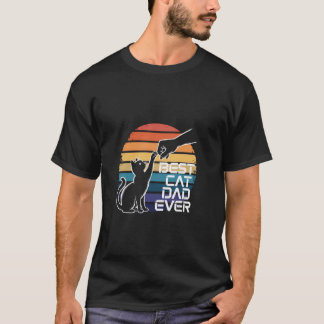 T-shirt Meilleur Papa Chat du Monde Poing contre Poing Cha