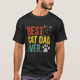 T-shirt Meilleur Papa Chat du Monde Propriétaire de Chat T