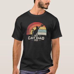 T-shirt Meilleur papa chat vintage Poing levé patte Papa