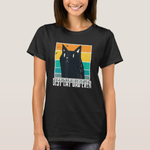 T-shirt Meilleur Papa Chat Vintage Retro Fête des Pères Ho
