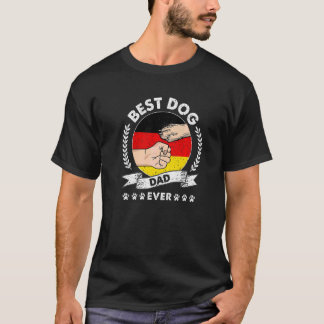 T-shirt Meilleur papa chien de tous les temps Drapeau alle