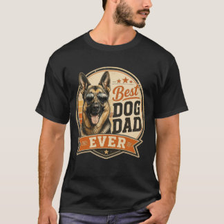 T-shirt Meilleur Papa Chien de Tous les Temps Vintage Berg