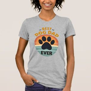T-shirt Meilleur Papa Chien de Tous les Temps Vintage Retr