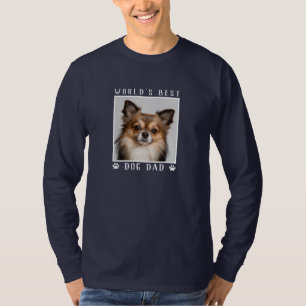 T-shirt Meilleur Papa Chien du Monde Photo de Compagnon à
