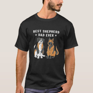 T-shirt Meilleur papa de Aussie et Berger Allemand Chien