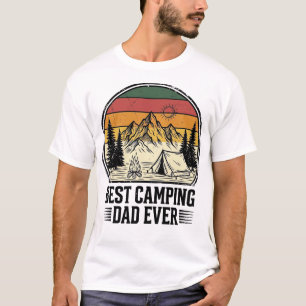 T-shirt Meilleur Papa de Camping Vintage Design de Chemise