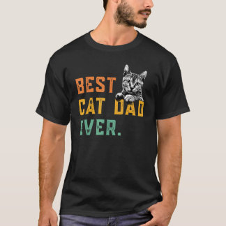 T-shirt Meilleur Papa de Chat pour Homme Jamais Papa de Ch