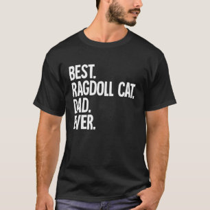 T-shirt Meilleur papa de chat Ragdoll de tous les temps