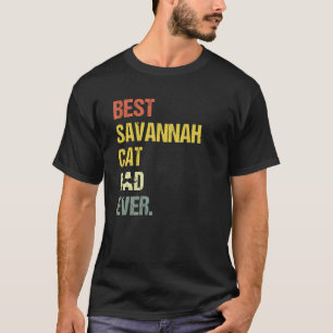 T-shirt Meilleur Papa de Chat Savannah pour Hommes  Chat