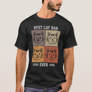 T-shirt Meilleur Papa de Chat Vintage