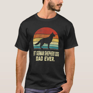 T-shirt Meilleur Papa de Chien de Berger Allemand Vintage