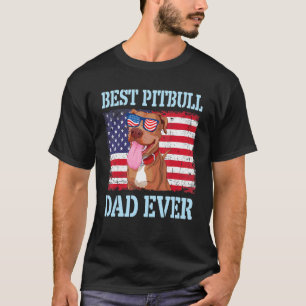T-shirt Meilleur papa de chien Pitbull jamais père heureux