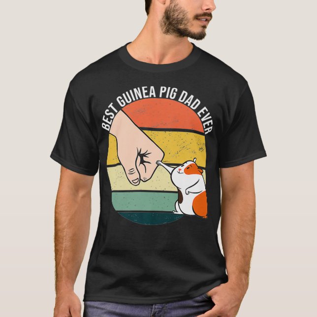 T-shirt Meilleur Papa De Cochon De Guinée Jamais De Pomme  (Devant)