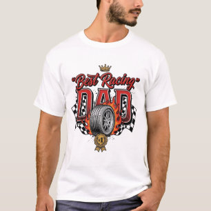 T-shirt Meilleur Papa de Course Pneu Vintage Fête des Père
