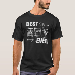 T-shirt Meilleur Papa De Tous Les Temps Accords De Guitare