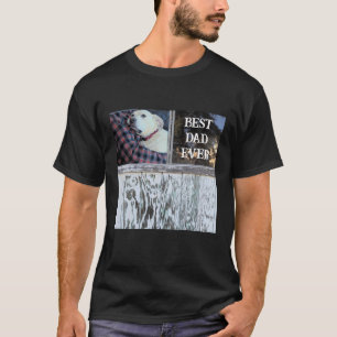 T-shirt Meilleur Papa de Tous les Temps Bois Rustique en D