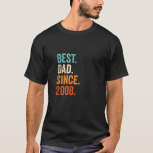 T-shirt Meilleur papa depuis 2008 15 ans paternité