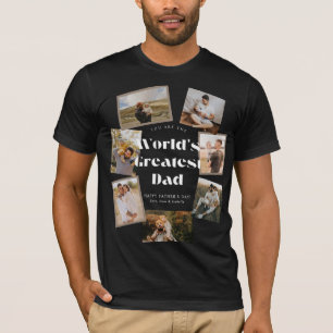 T-shirt Meilleur Papa du Monde 7 Collage de Photos
