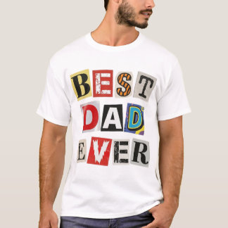T-shirt Meilleur Papa du Monde Style Note de Rançon
