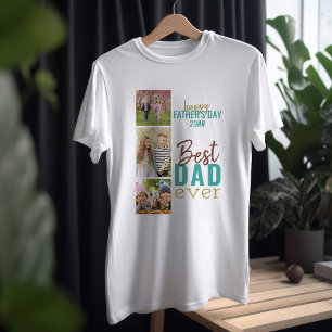 T-shirt Meilleur Papa Ever 3 Collage Photo Fête des Pères