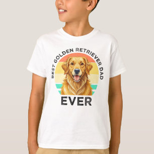 T-shirt Meilleur Papa Golden Retriever de tous les temps