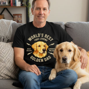 T-shirt Meilleur Papa Golden Retriever du Monde