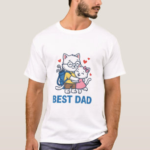 T-shirt Meilleur Papa Golf Chat Câlin Mignon Design Vector