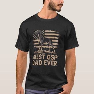 T-shirt Meilleur Papa GSP Chien Pointer Allemand à Poil Co